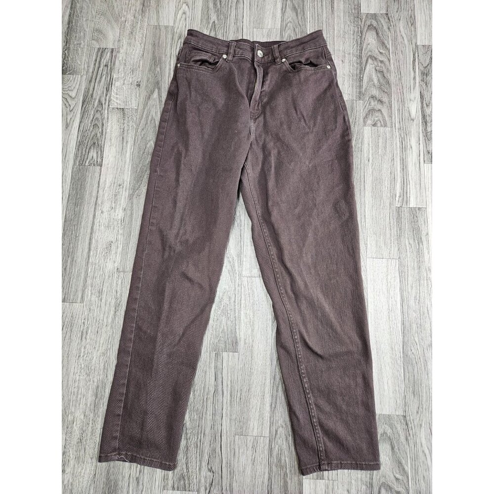 (3/$35) Divided H&M Jeans Womens US 6 Brown High Rise Straight Leg Crop Stretch